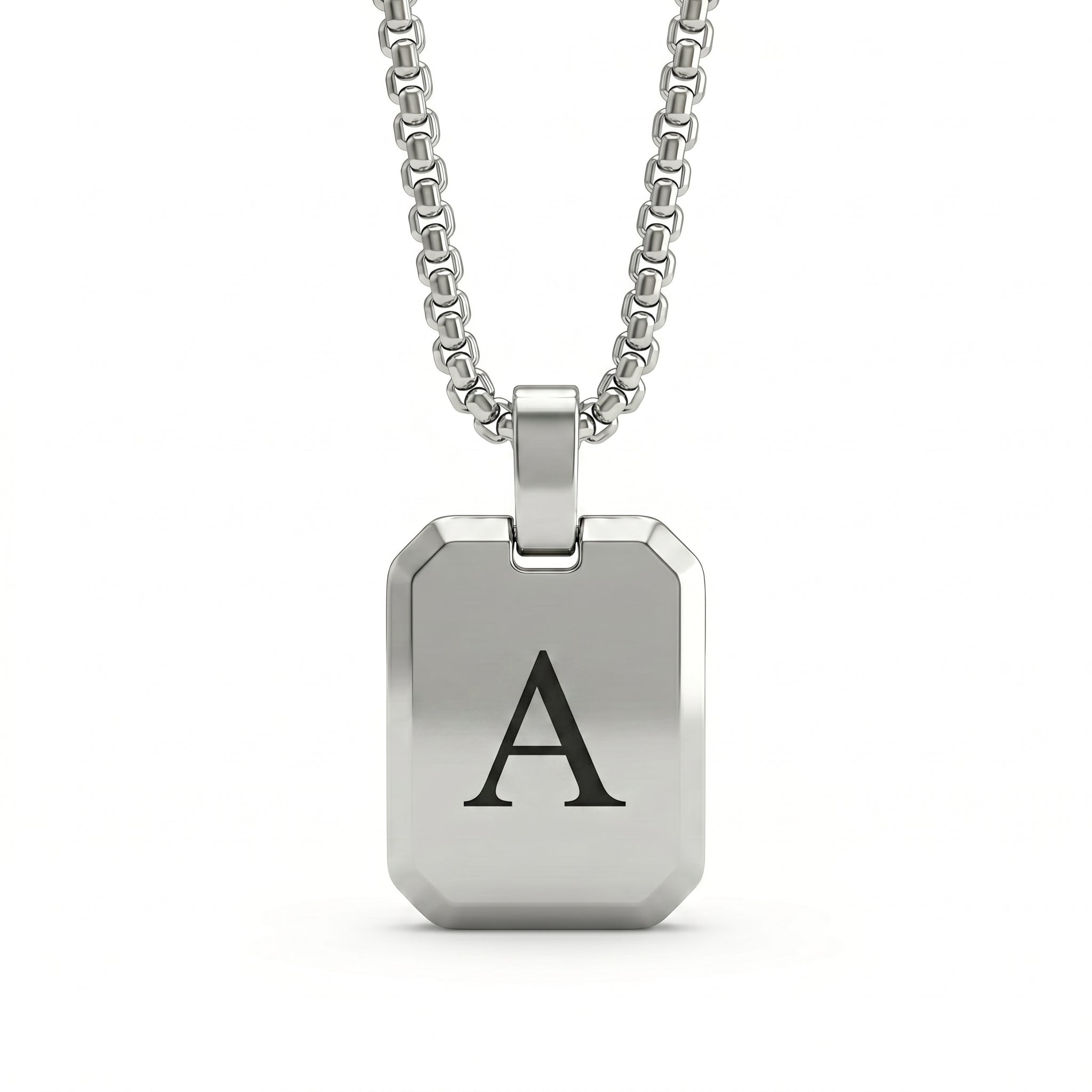 Initial Necklace "Tag"