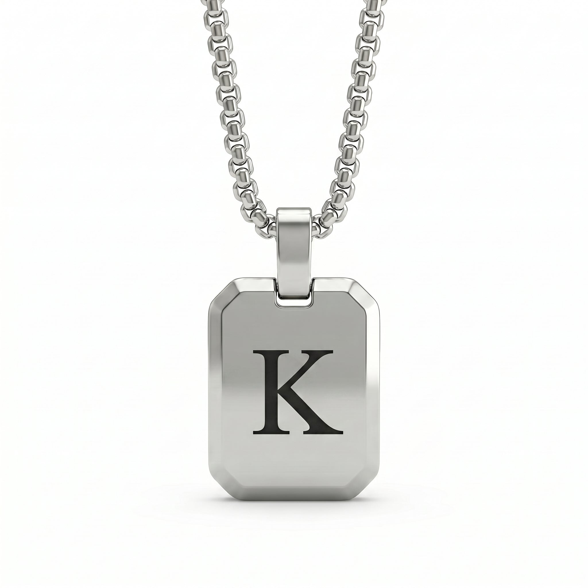 Initial Necklace "Tag"