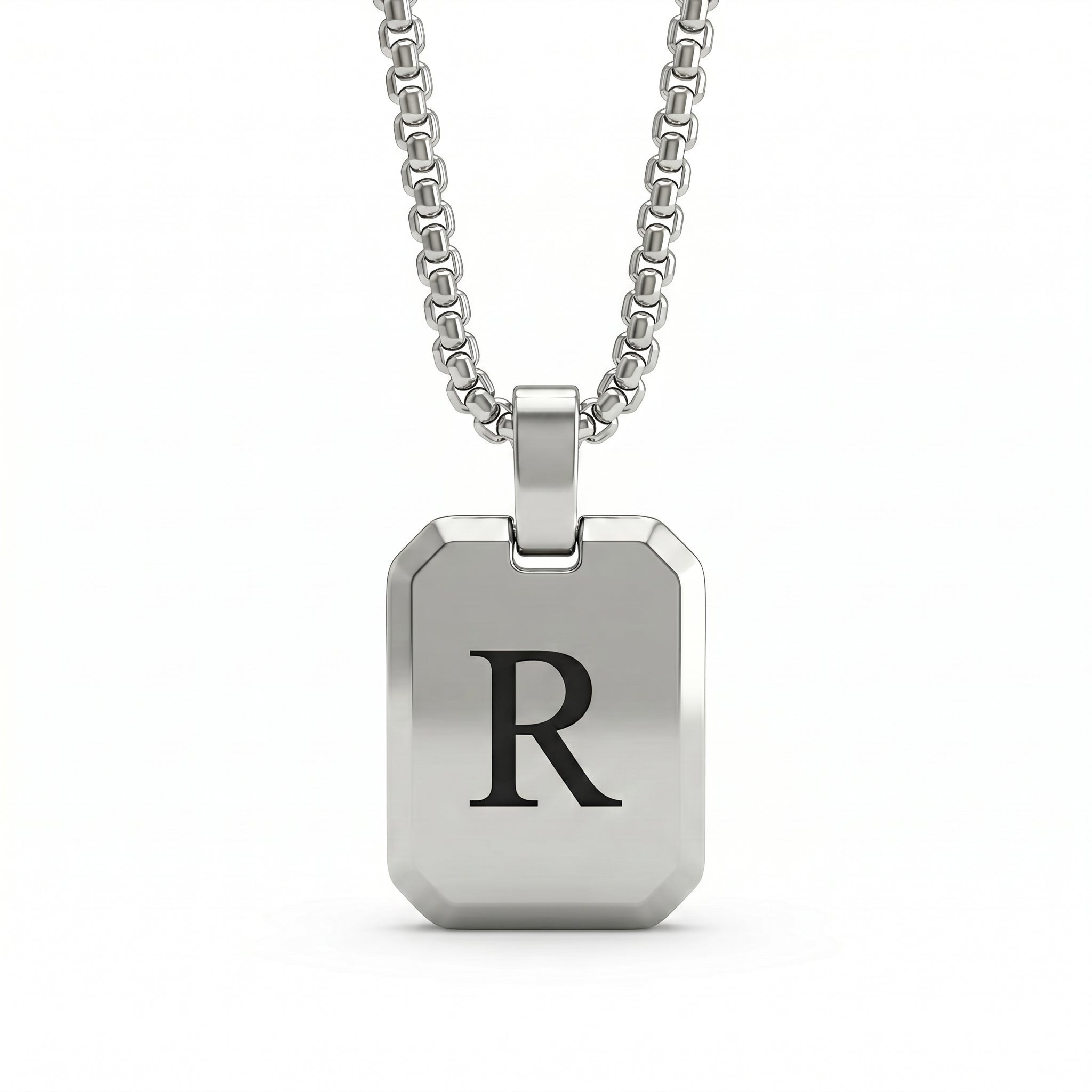 Initial Necklace "Tag"